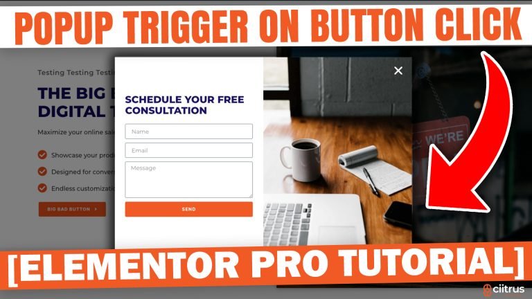 Popup Trigger on Button Click [Elementor Pro Tutorial]